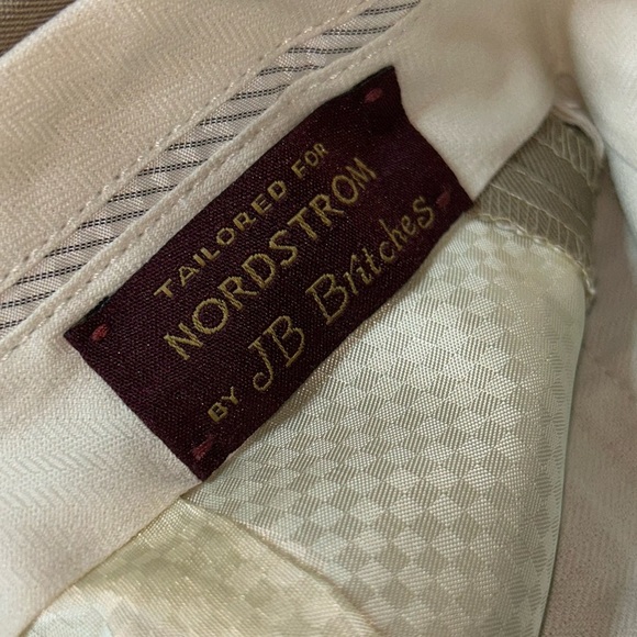 Nordstrom JB Britches Size 36W Khaki Pleated Front Business Wedding Dress Pants - Picture 9 of 11